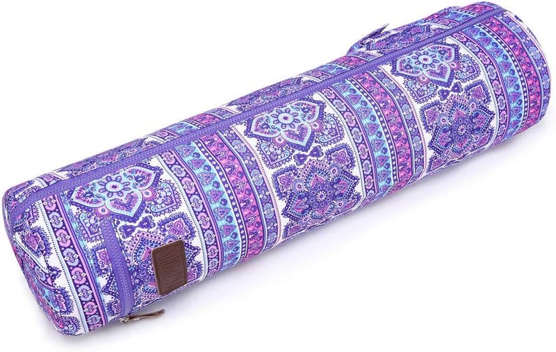 Fremous Yoga Mat Bag,Full-zip Exercise Yoga Mat Canvas Carry Bag for Women and Men - Double Storage Pocket,Easy Access Zipper, Adjustable Shoulder Strap and Handle,Fits Most Mat - Image 2